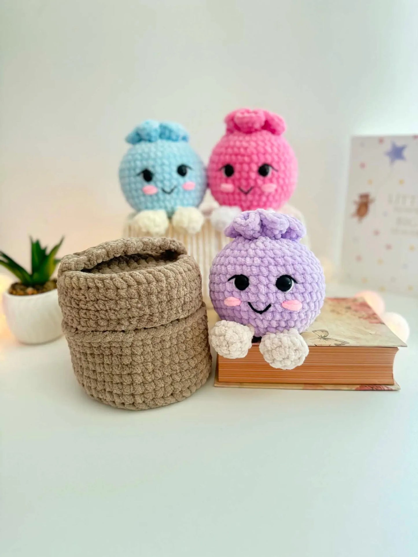 Dimple the Dumpling , Crochet Pattern , No - Sew Amigurumi
