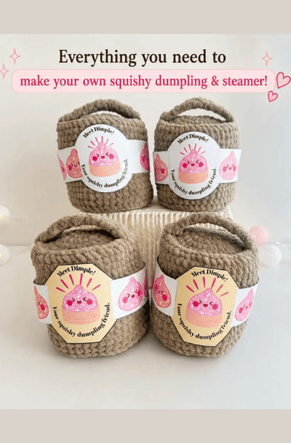 Dimple the Dumpling , Crochet Pattern , No - Sew Amigurumi