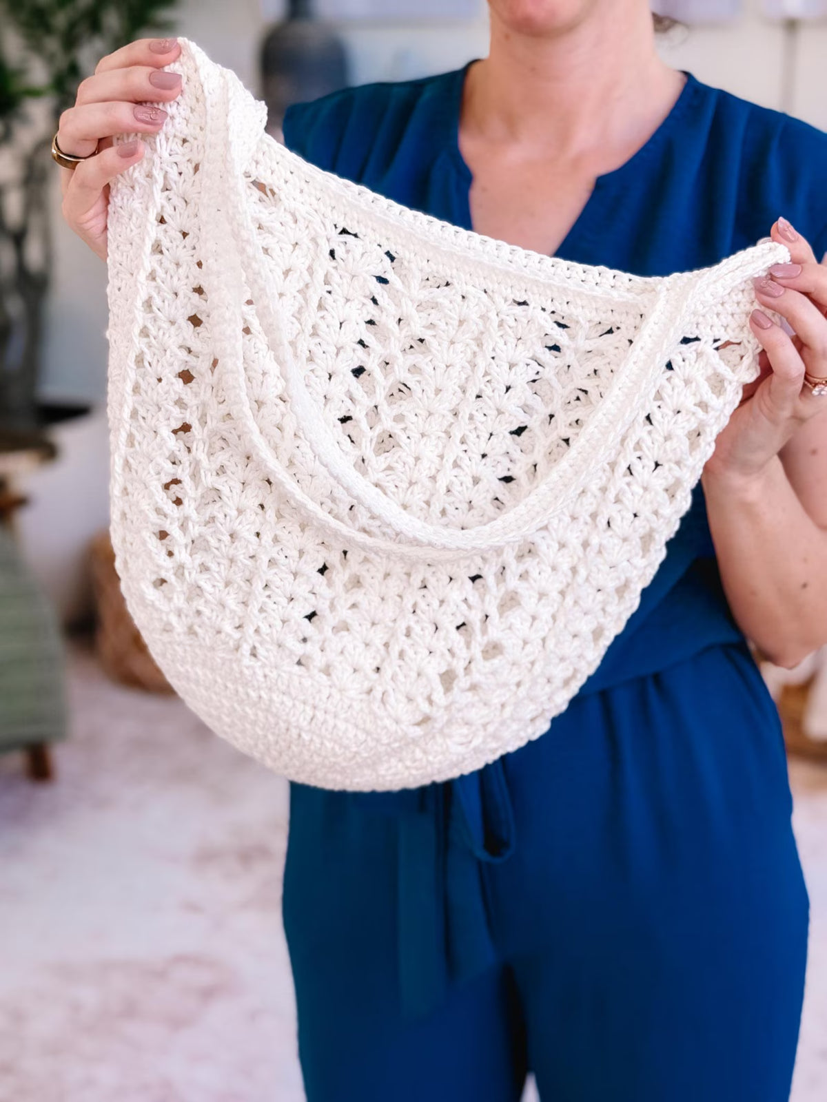 Willow Mesh Market Bag — Crochet Pattern + Video Tutorial | 3 Sizes, Beginner Friendly