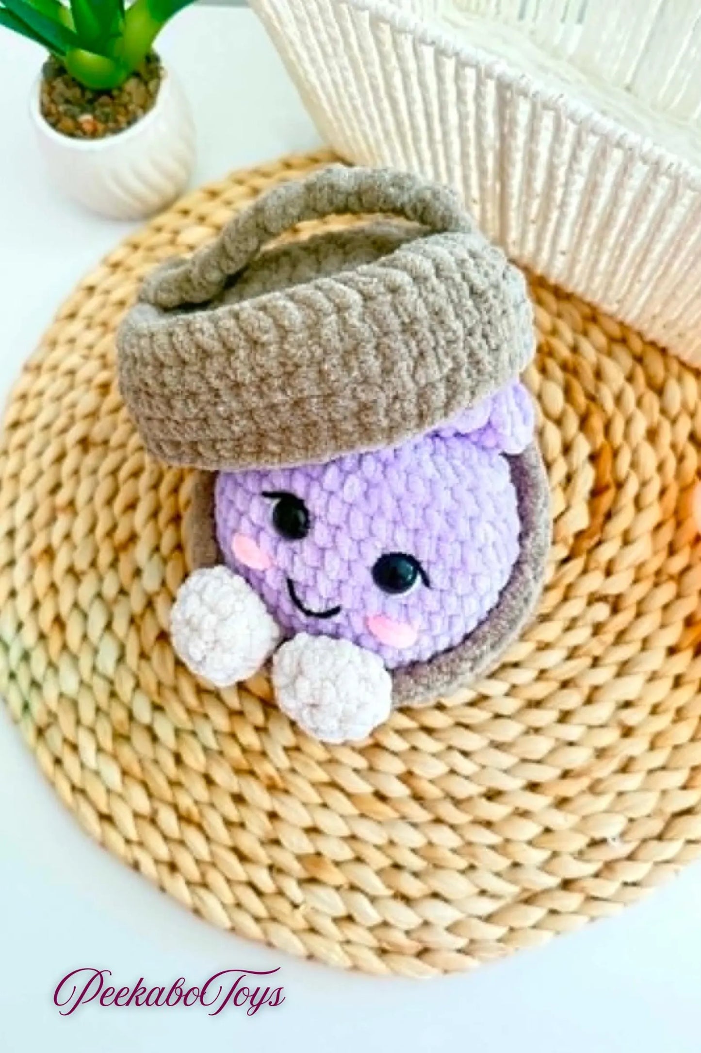 Dimple the Dumpling , Crochet Pattern , No - Sew Amigurumi