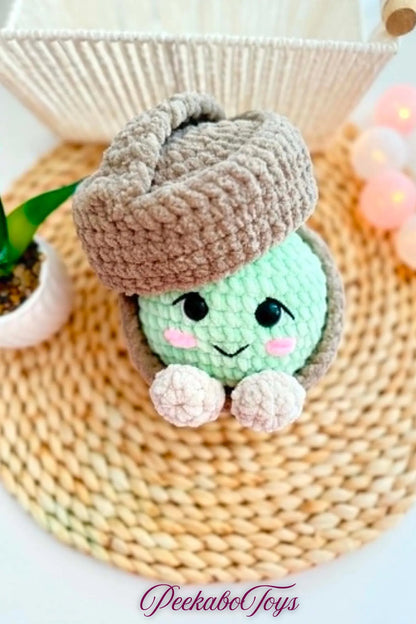 Dimple the Dumpling , Crochet Pattern , No - Sew Amigurumi